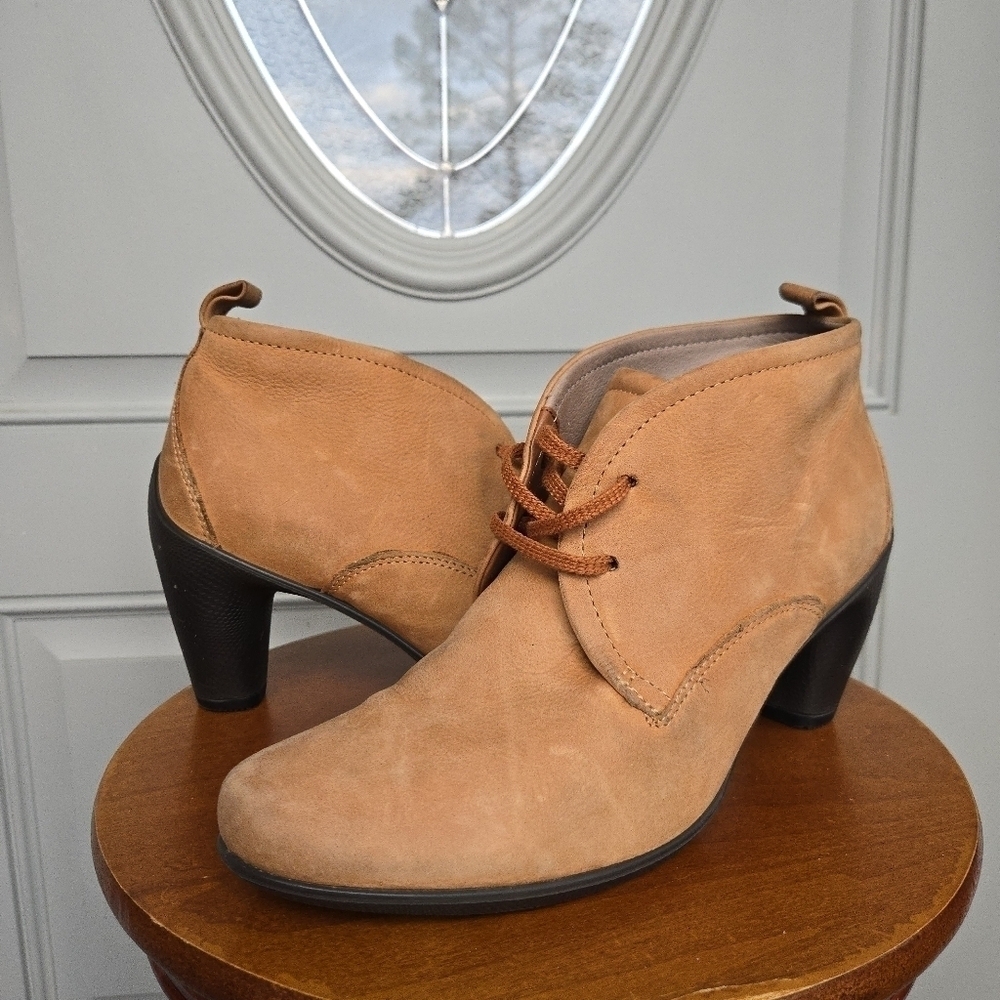 ECCO Leather Heeled Booties